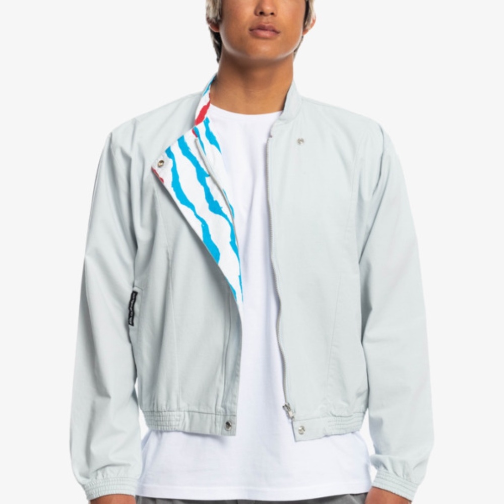 🤩 Quiksilver limited edition Men's Gray Jacket Stranger Things! Medium. 💡📡🌱